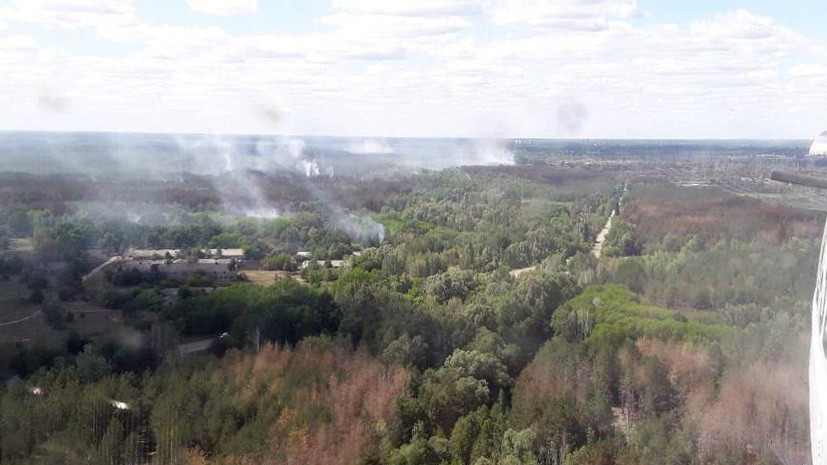 В чернобыльской зоне отчуждения продолжают тушить пожар на площади 1,5 га