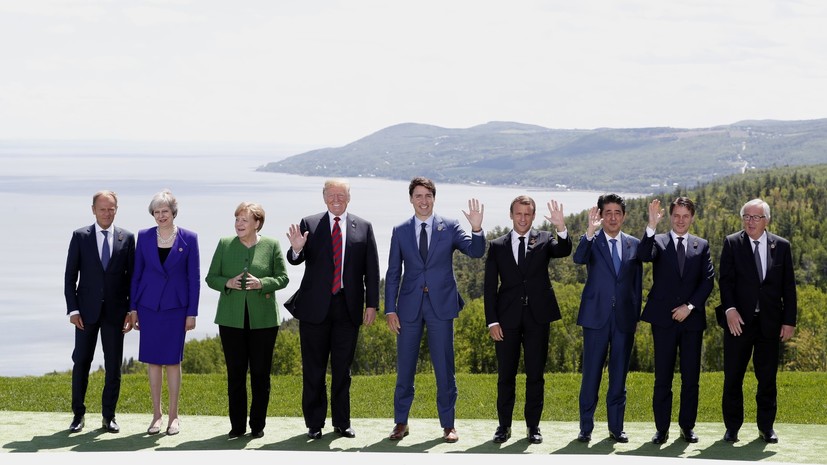 Лидеры стран G7 сделали совместную фотографию