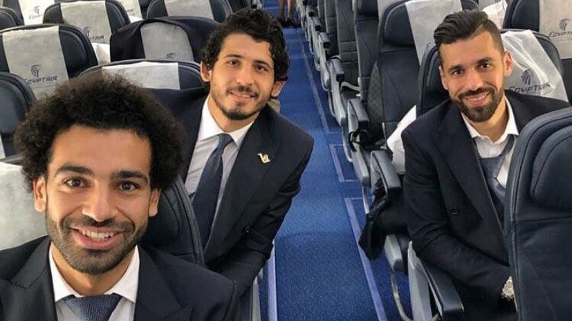 Сборная Египта прилетела в Грозный на ЧМ-2018 по футболу