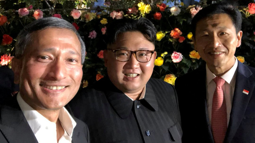 Сингапурские министры сделали селфи с Ким Чен Ыном