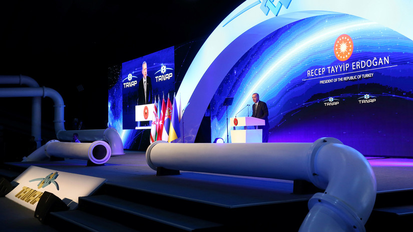 В Турции прошла церемония открытия газопровода TANAP