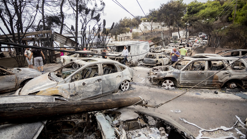 Число жертв пожаров в Греции превысило 70