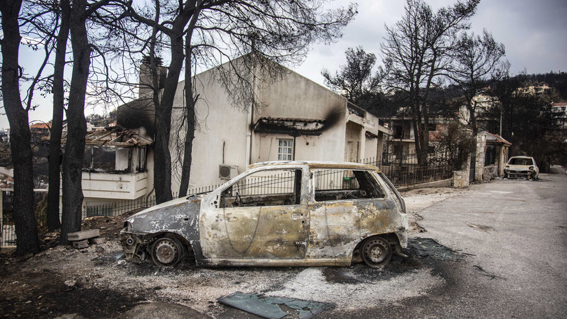 Власти Греции заявили о более чем 90 погибших в результате пожаров в стране