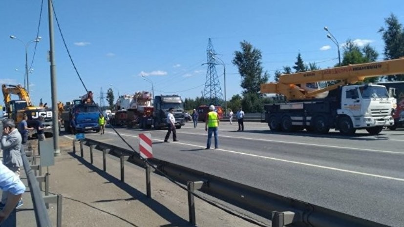 На Ярославском шоссе полностью восстановлено движение после обрушения моста