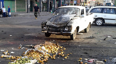 Рынок в Эс-Сувейде после взрыва