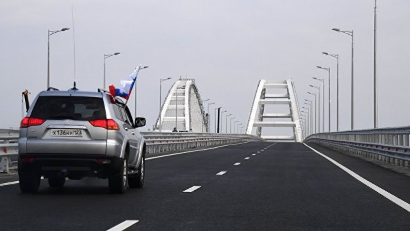Более 770 тысяч транспортных средств проехало по Крымскому мосту в июле