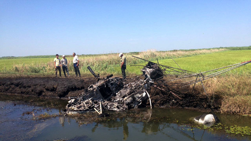 СМИ: Установлена личность погибшего при крушении вертолёта в Краснодарском крае пилота