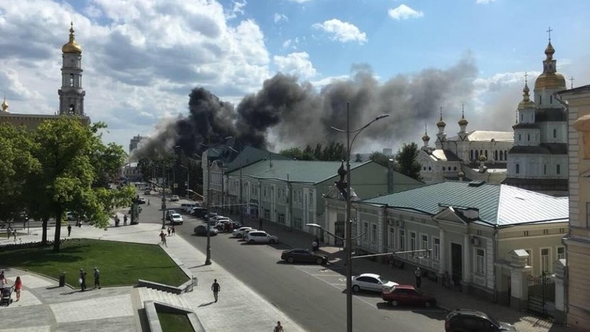 В Харькове произошёл крупный пожар в инженерно-педагогической академии 