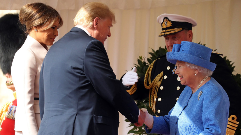 Трамп рассказал, что ему пришлось подождать встречи с королевой Елизаветой II