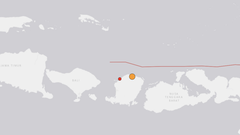 На острове Ломбок в Индонезии произошло землетрясение магнитудой 7