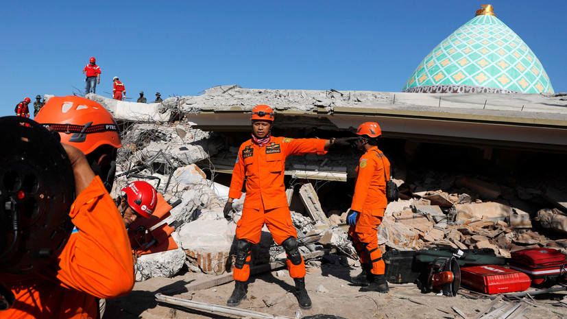 Число погибших в результате землетрясения в Индонезии возросло до 387 