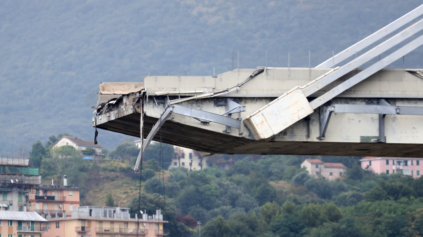 На обрушившемся в Генуе мосту велись ремонтные работы