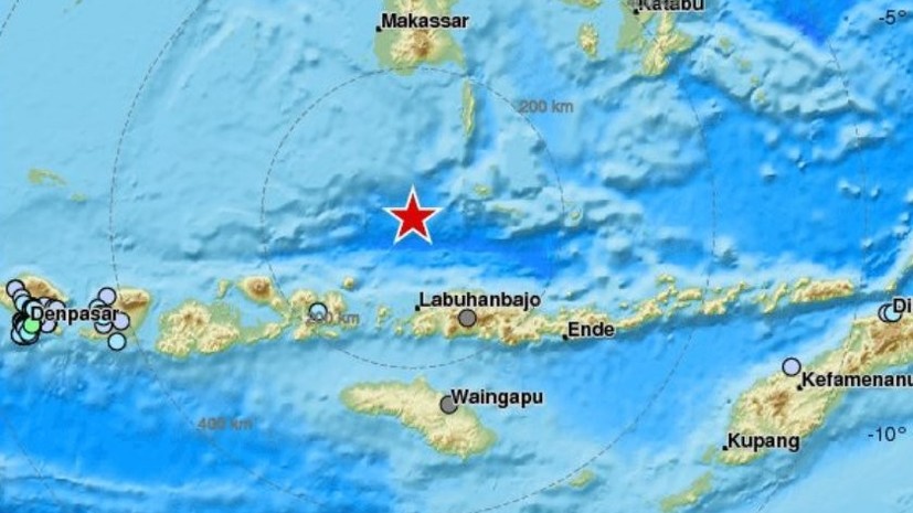 Землетрясение магнитудой 6,2 произошло у берегов Индонезии