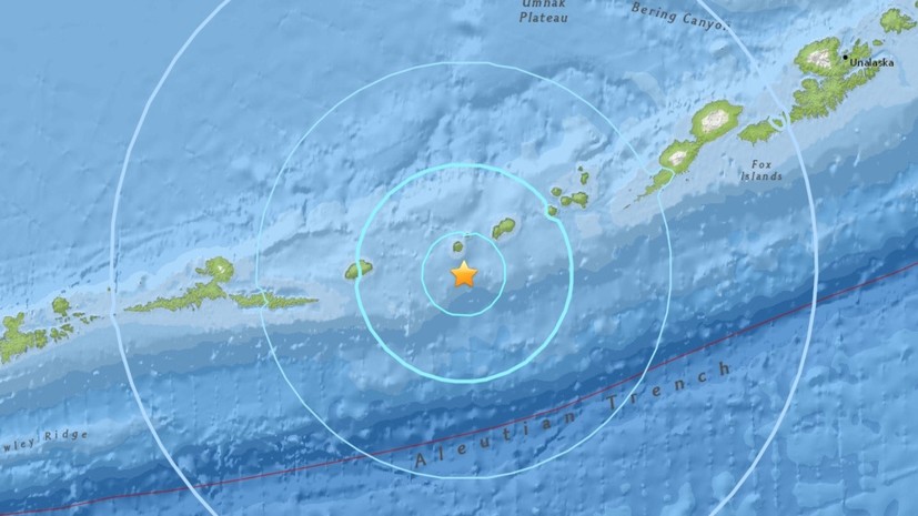 У берегов Аляски произошло землетрясение магнитудой 6,0