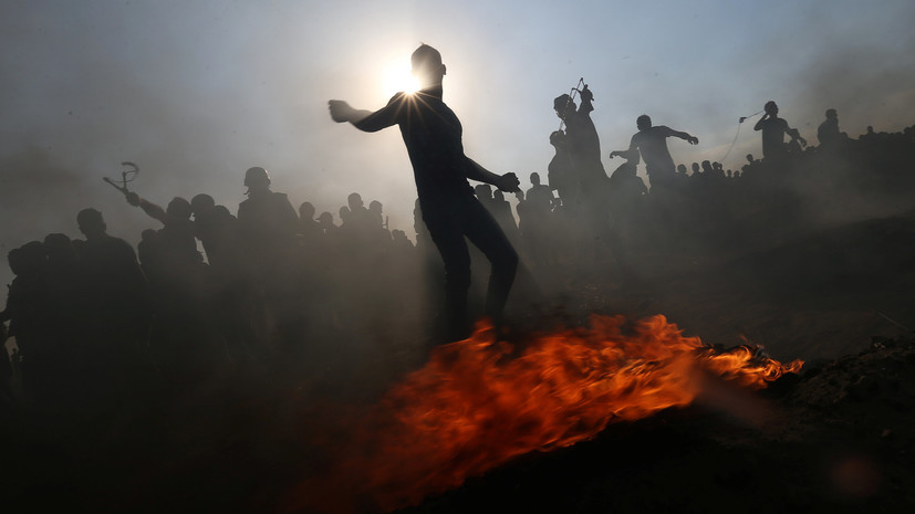 В секторе Газа в столкновениях пострадали по меньшей мере 180 человек