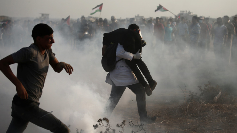 Число пострадавших в столкновениях в секторе Газа палестинцев увеличилось до 240 