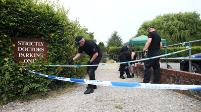Police officers search Queen Elizabeth Gardens in Salisbury