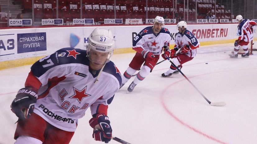 Шайба и две голевые передачи Григоренко помогли ЦСКА обыграть «Трактор» в матче КХЛ