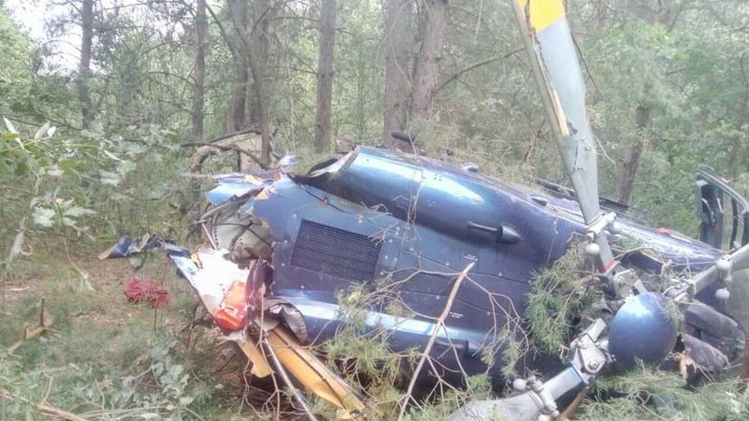 В Киеве разбился частный вертолёт