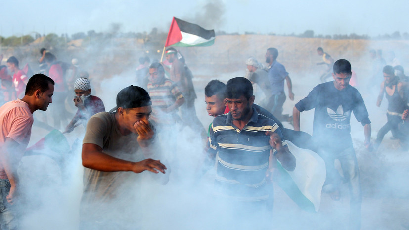 Число пострадавших в столкновениях в секторе Газа палестинцев возросло до 395
