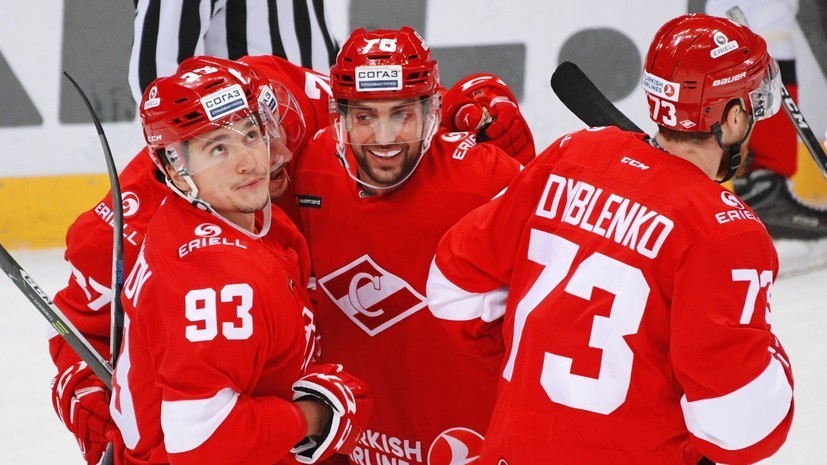 «Спартак» обыграл «Слован» в матче регулярного чемпионата КХЛ