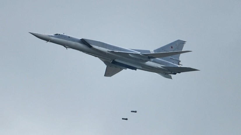 Бомбардировщики Ту-22М3 в ходе учений нанесли удар по «террористам» в Киргизии