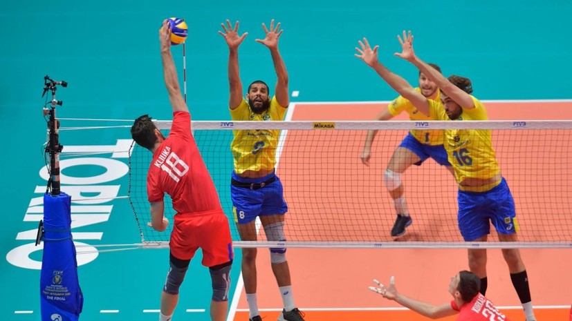 Упущенная победа: сборная России по волейболу проиграла Бразилии на чемпионате мира, ведя со счётом 2:0 по сетам