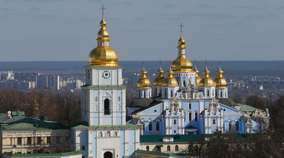 Михайловский Златоверхий монастырь в Киеве, который принадлежит канонически непризнанной Украинской православной церкви Киевского патриархата.