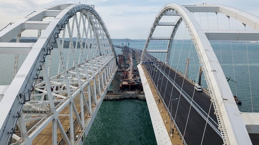 Строители собрали 5,5 км пролётов железнодорожной части Крымского моста