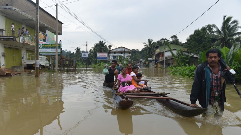 Более 10 тысяч человек пострадали из-за ливней на Шри-Ланке