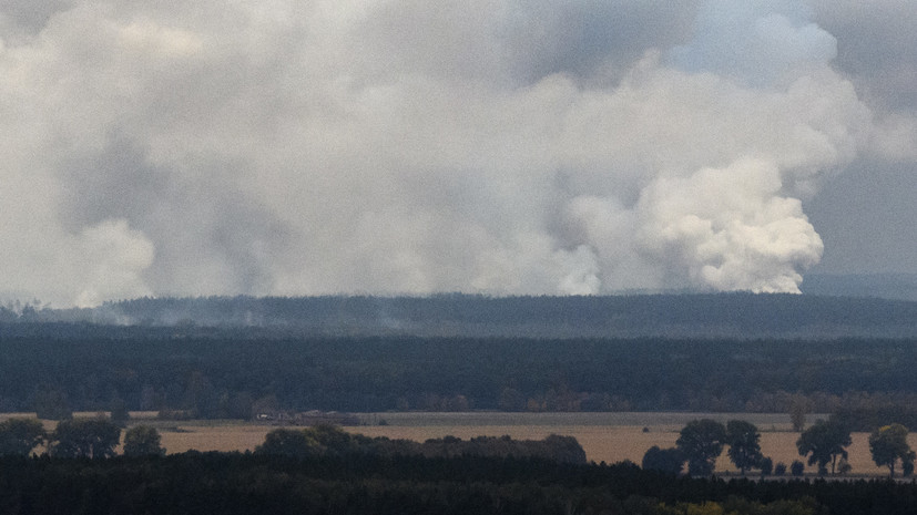 Опубликовано видео с места взрыва на складе под Черниговом
