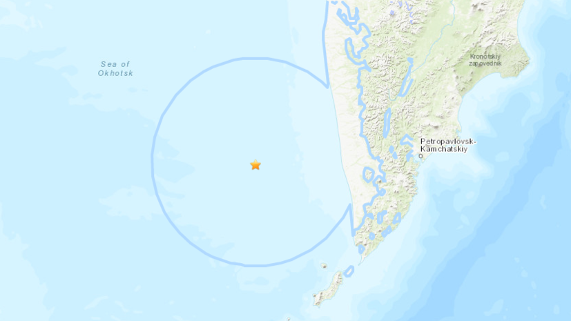 У Курильских островов произошло землетрясение магнитудой 6,7
