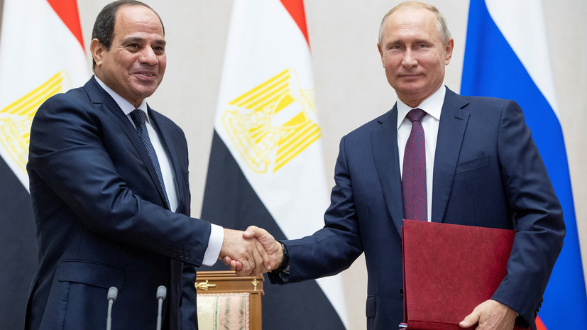 Путин и ас-Сиси договорились о возобновлении авиасообщения между Россией и Египтом