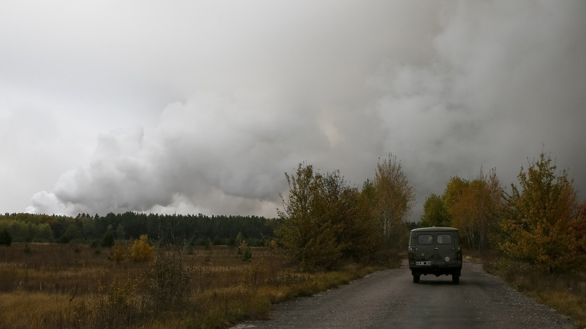 ГосЧС Украины сообщила о локализации пожара на арсенале под Черниговом