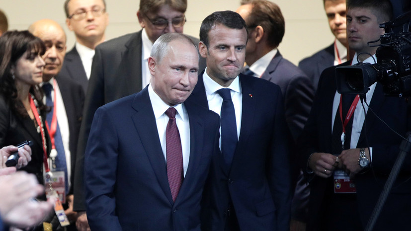 Путин обсудил с Макроном проведение в Париже встречи с Трампом