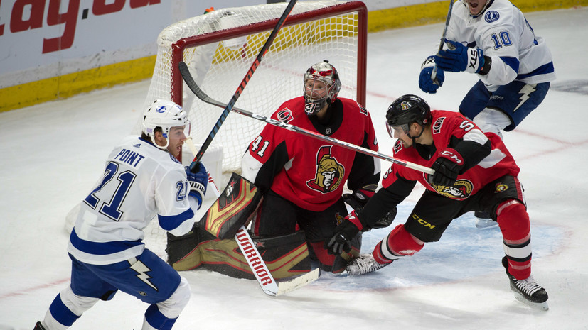 «Тампа» с Кучеровым и Сергачёвым победила «Оттаву» в матче НХЛ