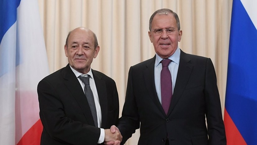 Лавров и Ле Дриан обсудят Сирию и Украину в конце ноября в Версале