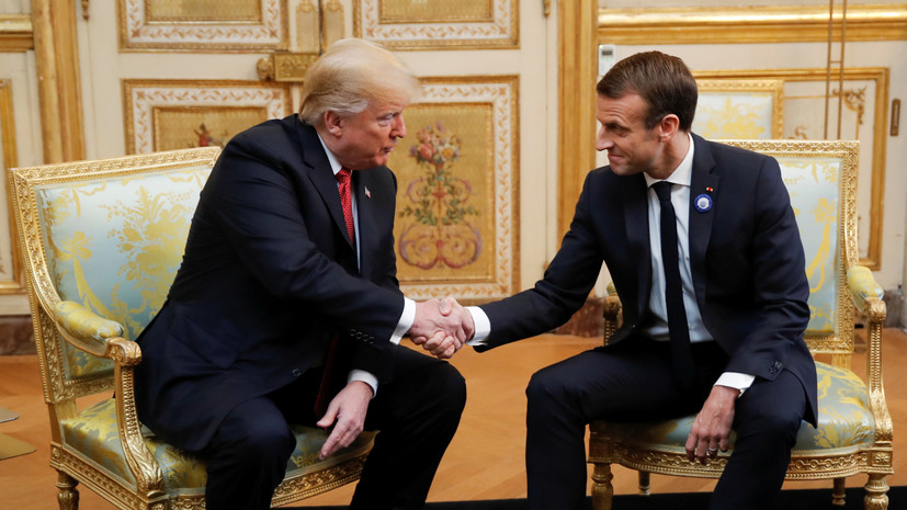 Макрон и Трамп обсудят в Париже военные вопросы и торговые отношения