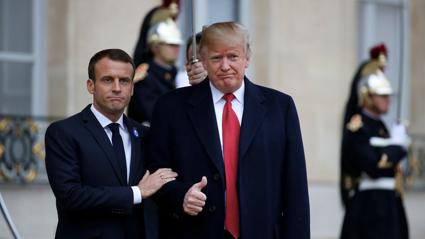 «Это очень оскорбительно»: Трамп начал свой визит во Францию с критики заявлений Макрона