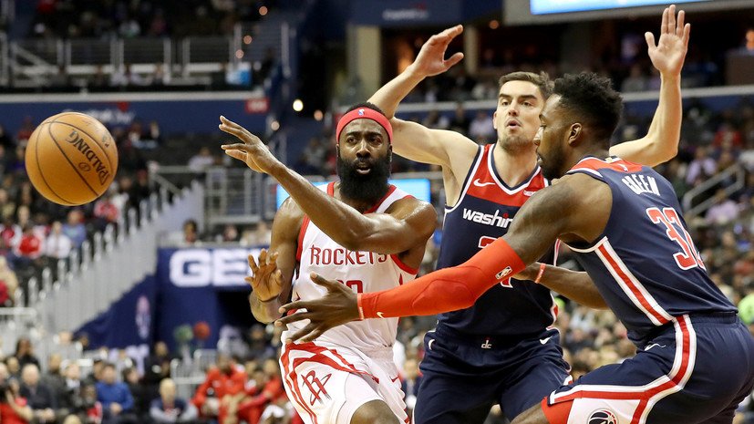 «Хьюстон» проиграл «Вашингтону» в матче НБА, несмотря на 54 очка Хардена