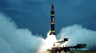 Запуск американской ракеты «Першинг—2»