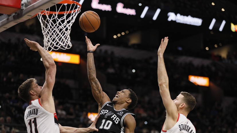 «Сан-Антонио» обыграл «Портленд» в матче НБА, Дерозан и Олдридж набрали 65 очков