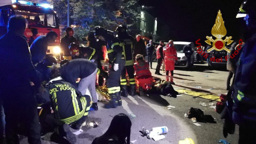 При давке в ночном клубе в Италии 35 человек получили ранения
