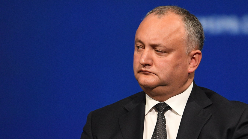 Додон прокомментировал отстранение от исполнения обязанностей президента Молдавии