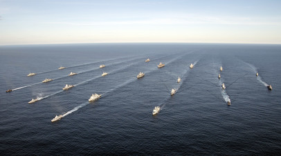 Корабли стран НАТО на военных учениях Trident Juncture 2018