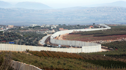 Заграждения на границе Израиля с Ливаном