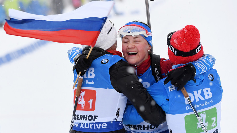 Сборная России впервые за 13 лет выиграла обе эстафеты на одном этапе КМ по биатлону