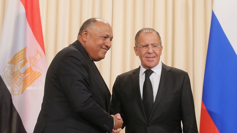Главы МИД России и Египта обсудили ситуацию на Ближнем Востоке