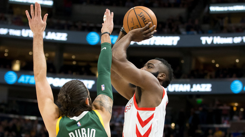 «Хьюстон» разгромил «Юту» в матче НБА, Харден набрал 43 очка