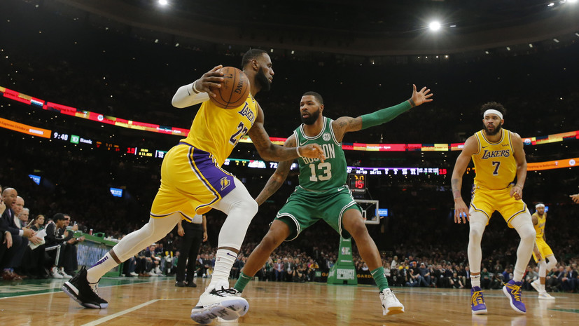 «Лейкерс» переиграл «Бостон» в НБА благодаря трипл-даблу Джеймса